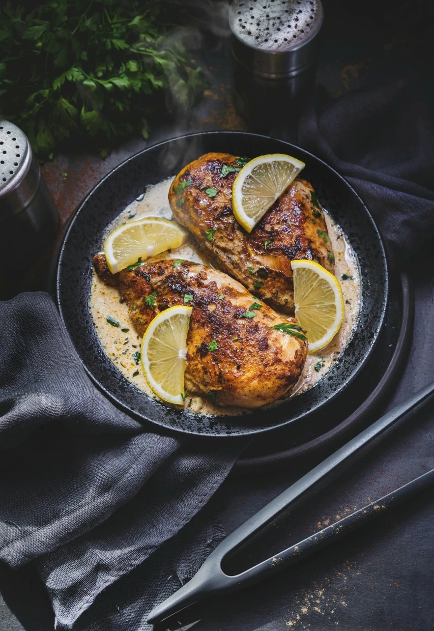 Poulet crémeux au citron